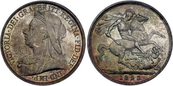 1 Crown 大不列颠及爱尔兰联合王国 (1801 - 1922) 銀 维多利亚 (英国君主)