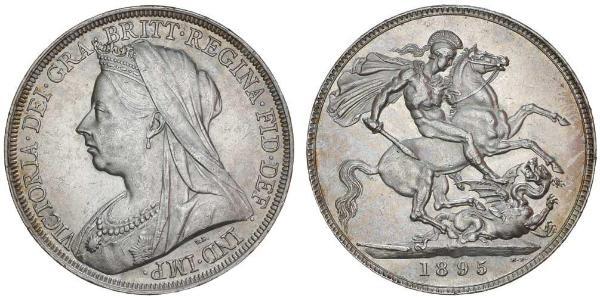 1 Crown 大不列颠及爱尔兰联合王国 (1801 - 1922) 銀 维多利亚 (英国君主)