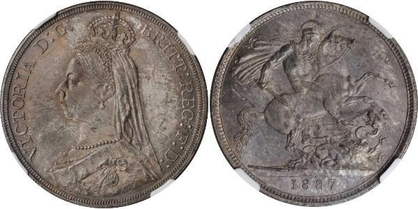 1 Crown 大不列颠及爱尔兰联合王国 (1801 - 1922) 銀 维多利亚 (英国君主)