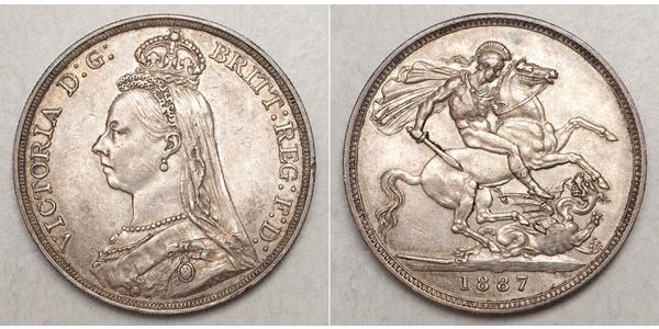 1 Crown 大不列颠及爱尔兰联合王国 (1801 - 1922) 銀 维多利亚 (英国君主)
