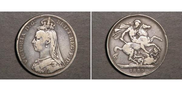 1 Crown 大不列颠及爱尔兰联合王国 (1801 - 1922) 銀 维多利亚 (英国君主)