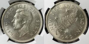 1 Crown 新西兰 銀 乔治六世 (1895-1952)