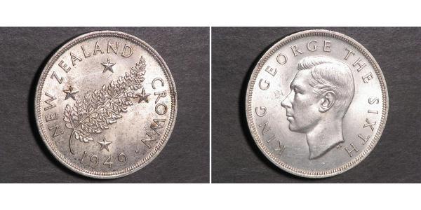 1 Crown 新西兰 銀 乔治六世 (1895-1952)