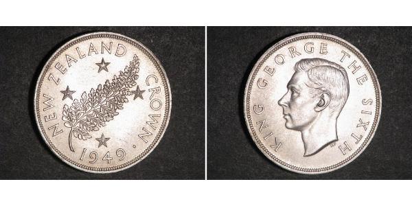 1 Crown 新西兰 銀 乔治六世 (1895-1952)