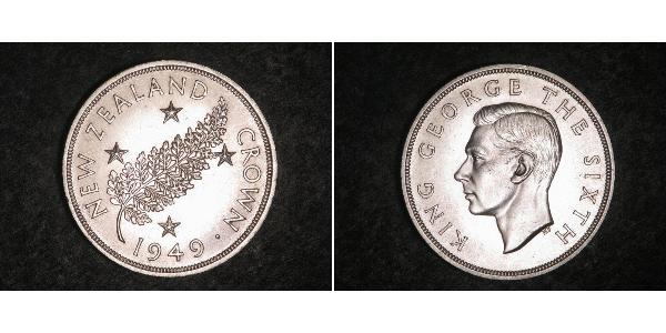 1 Crown 新西兰 銀 乔治六世 (1895-1952)