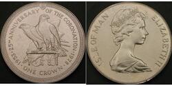 1 Crown 曼島 銀 伊丽莎白二世 (1926-2022)