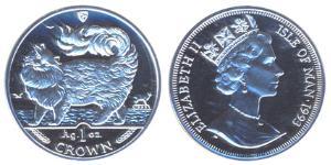 1 Crown 曼島 銀 