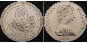 1 Crown 曼島 銀 伊丽莎白二世 (1926-2022)