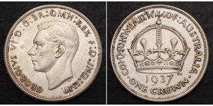 1 Crown 澳大利亚 銀 乔治六世 (1895-1952)