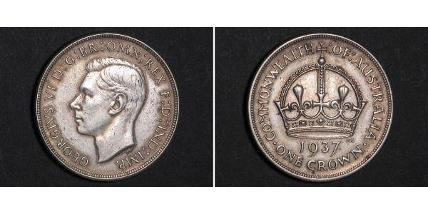 1 Crown 澳大利亚 銀 乔治六世 (1895-1952)