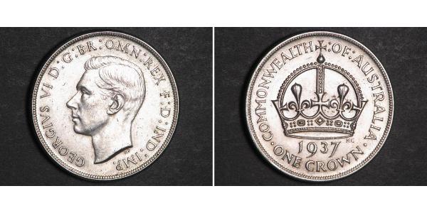1 Crown 澳大利亚 銀 乔治六世 (1895-1952)