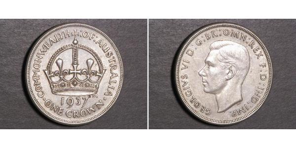 1 Crown 澳大利亚 銀 乔治六世 (1895-1952)