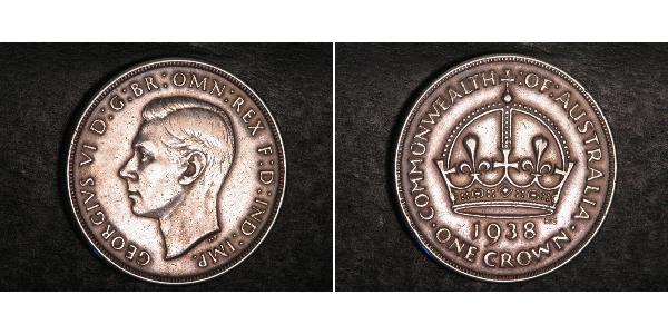 1 Crown 澳大利亚 銀 乔治六世 (1895-1952)
