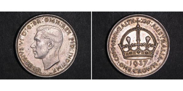 1 Crown 澳大利亚 銀 乔治六世 (1895-1952)