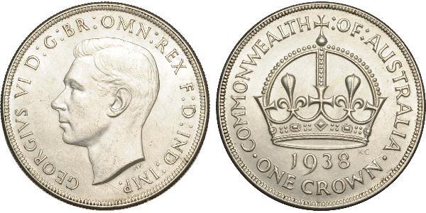1 Crown 澳大利亚 銀 乔治六世 (1895-1952)