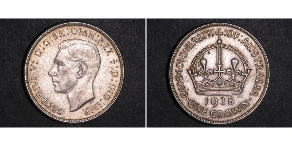 1 Crown 澳大利亚 銀 乔治六世 (1895-1952)