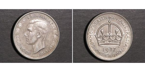 1 Crown 澳大利亚 銀 乔治六世 (1895-1952)