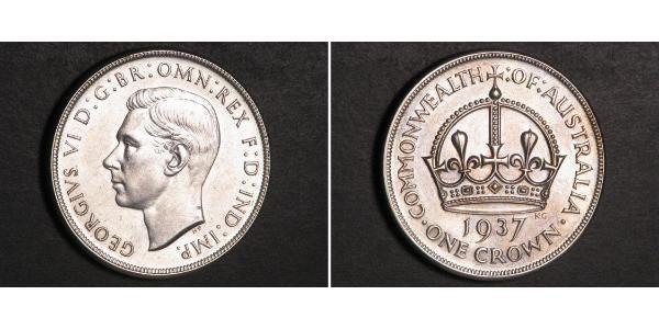 1 Crown 澳大利亚 銀 乔治六世 (1895-1952)
