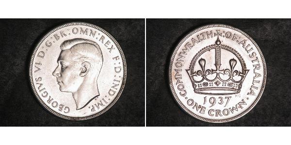 1 Crown 澳大利亚 銀 乔治六世 (1895-1952)