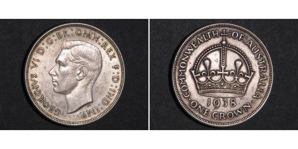 1 Crown 澳大利亚 銀 乔治六世 (1895-1952)