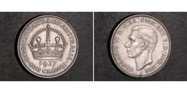 1 Crown 澳大利亚 銀 乔治六世 (1895-1952)