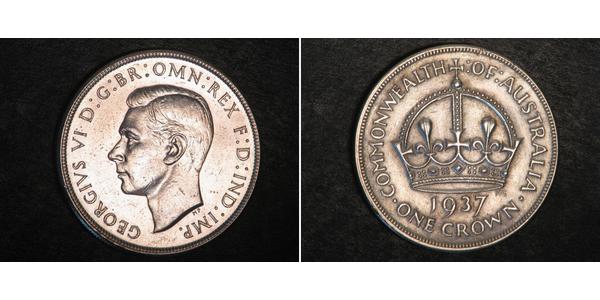 1 Crown 澳大利亚 銀 乔治六世 (1895-1952)