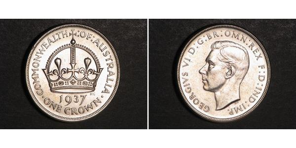1 Crown 澳大利亚 銀 乔治六世 (1895-1952)