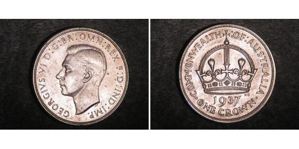 1 Crown 澳大利亚 銀 乔治六世 (1895-1952)