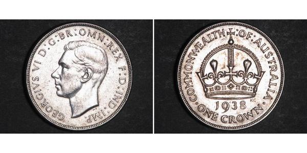 1 Crown 澳大利亚 銀 乔治六世 (1895-1952)