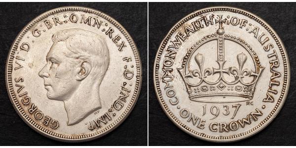 1 Crown 澳大利亚 銀 乔治六世 (1895-1952)
