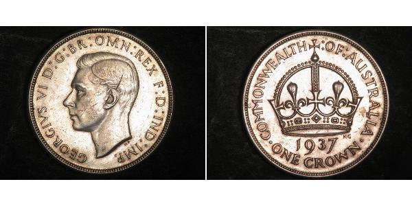 1 Crown 澳大利亚 銀 乔治六世 (1895-1952)