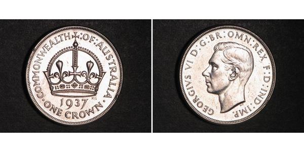 1 Crown 澳大利亚 銀 乔治六世 (1895-1952)