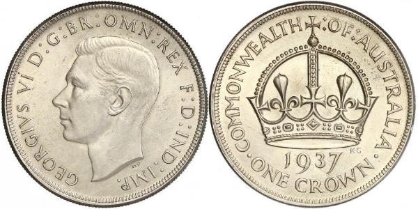 1 Crown 澳大利亚 銀 乔治六世 (1895-1952)