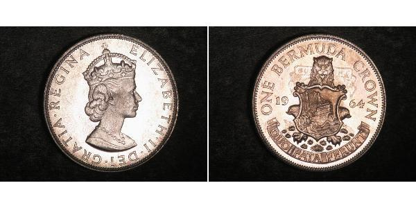 1 Crown 百慕大 銀 伊丽莎白二世 (1926-2022)