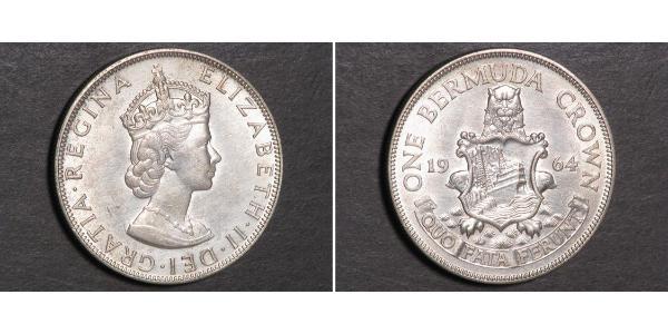 1 Crown 百慕大 銀 伊丽莎白二世 (1926-2022)