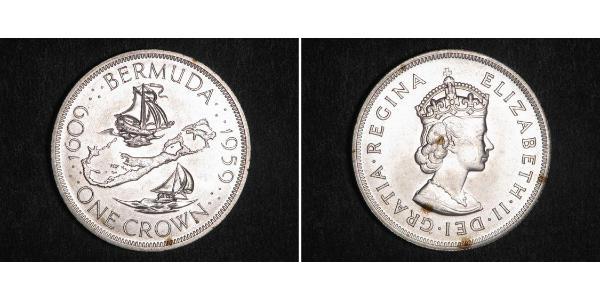 1 Crown 百慕大 銀 伊丽莎白二世 (1926-2022)