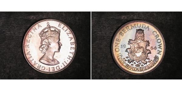 1 Crown 百慕大 銀 伊丽莎白二世 (1926-2022)