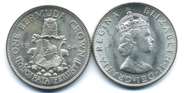 1 Crown 百慕大 銀 伊丽莎白二世 (1926-2022)
