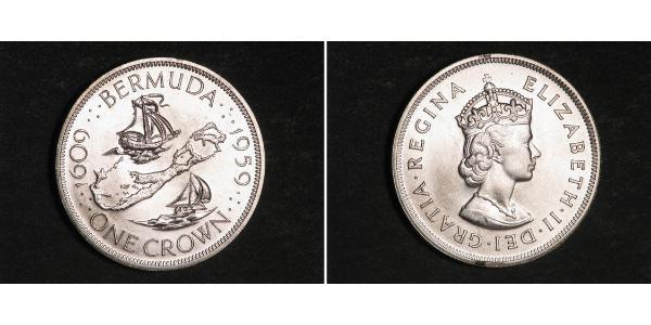 1 Crown 百慕大 銀 伊丽莎白二世 (1926-2022)