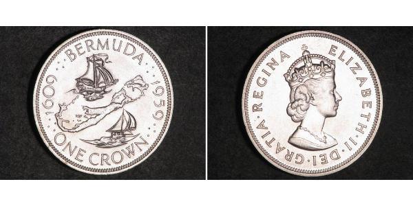 1 Crown 百慕大 銀 伊丽莎白二世 (1926-2022)