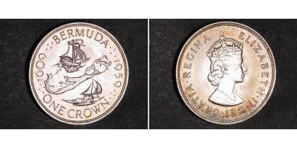 1 Crown 百慕大 銀 伊丽莎白二世 (1926-2022)