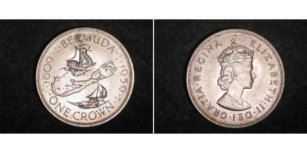 1 Crown 百慕大 銀 伊丽莎白二世 (1926-2022)