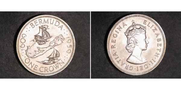 1 Crown 百慕大 銀 伊丽莎白二世 (1926-2022)