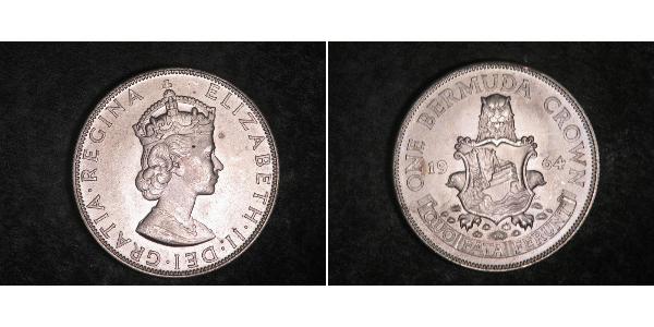 1 Crown 百慕大 銀 伊丽莎白二世 (1926-2022)