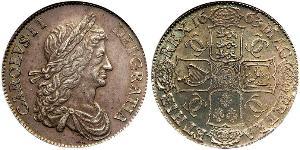 1 Crown 英格兰王国 銀 查理二世 (英格兰) (1630 - 1685)