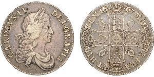 1 Crown 英格兰王国 銀 查理二世 (英格兰) (1630 - 1685)