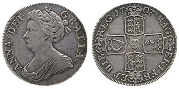 1 Crown 英格兰王国 銀 安妮 (英国女王) (1665-1714)