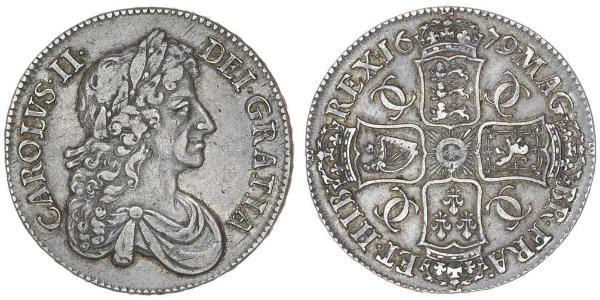 1 Crown 英格兰王国 銀 查理二世 (英格兰) (1630 - 1685)