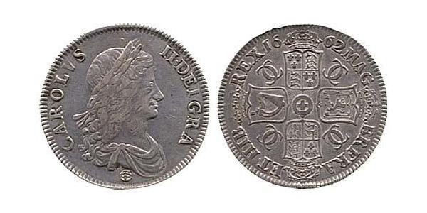 1 Crown 英格兰王国 銀 查理二世 (英格兰) (1630 - 1685)