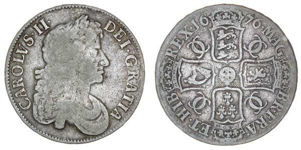 1 Crown 英格兰王国 銀 查理二世 (英格兰) (1630 - 1685)